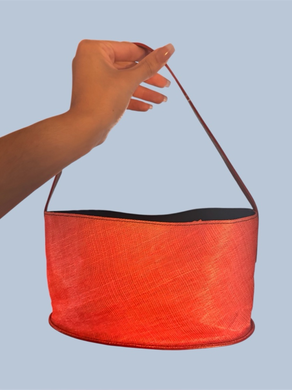 DKNY Red-Orange Floral Shoulder Bag - Picture 2 of 4